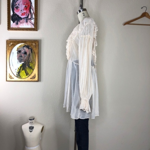 Anthropologie Wynne Tunic Top w Metallic Stripe - Picture 7 of 8